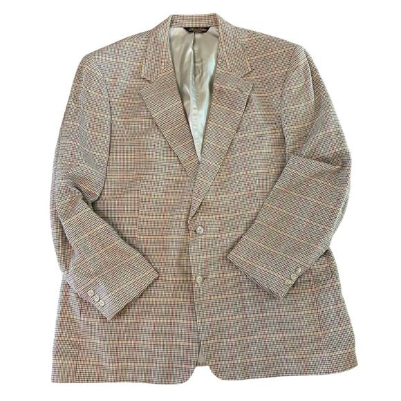 Vintage 90s Brooks Brothers Men’s Houndstooth Wool Sport Coat Made in USA – 44R - Picture 4 of 13